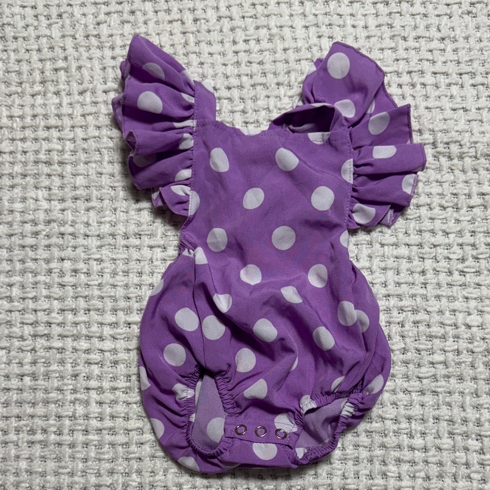 Purple Polka Dot Kids One Piece